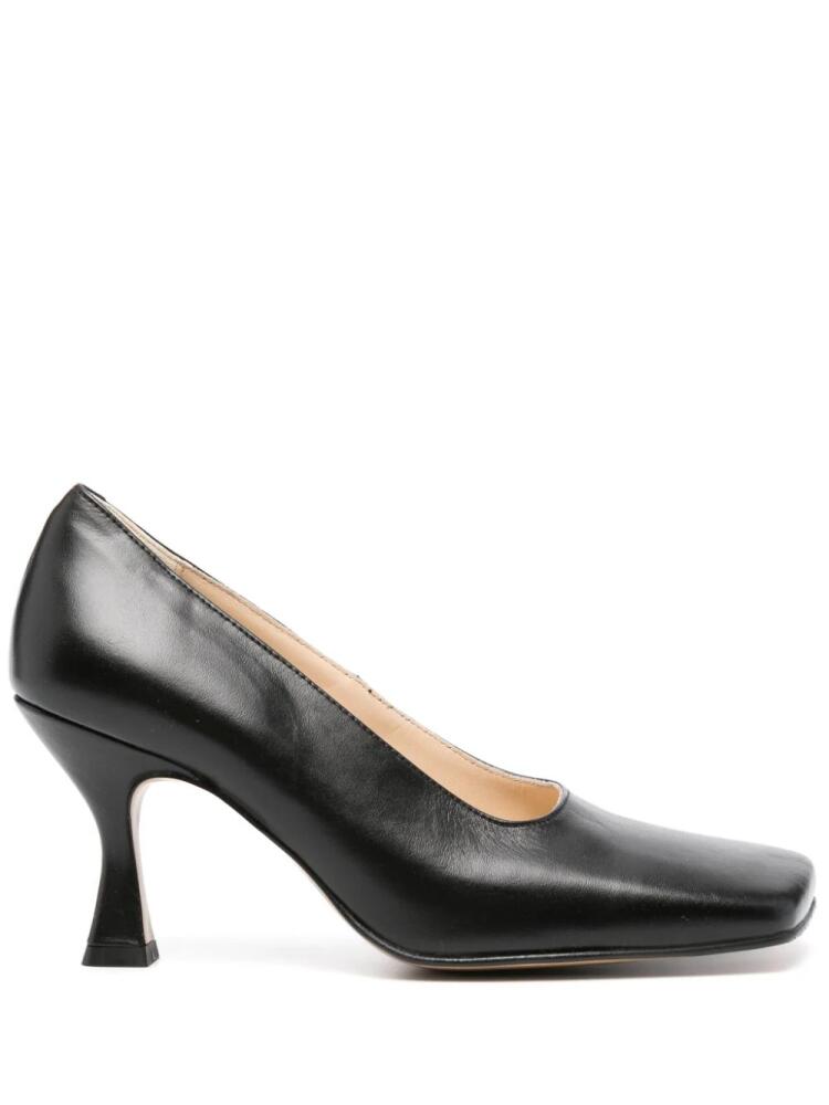 Souliers Martinez Rosana 80mm leather pumps - Black Cover