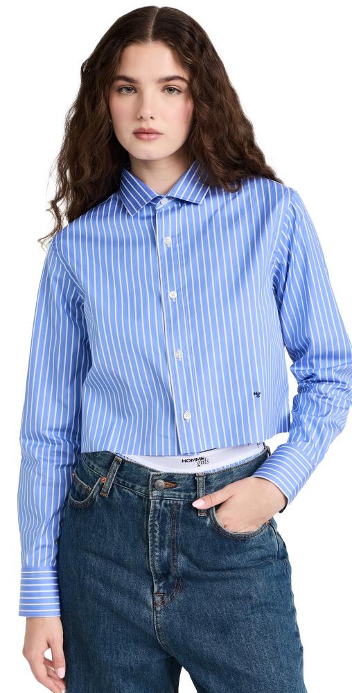 HOMMEGIRLS Cropped Shirt Classic Stripe Cover