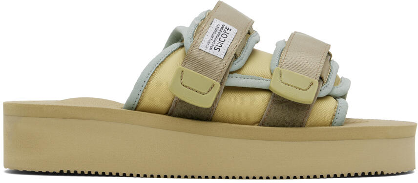 SUICOKE Taupe & Blue MOTO-PO Sandals Cover