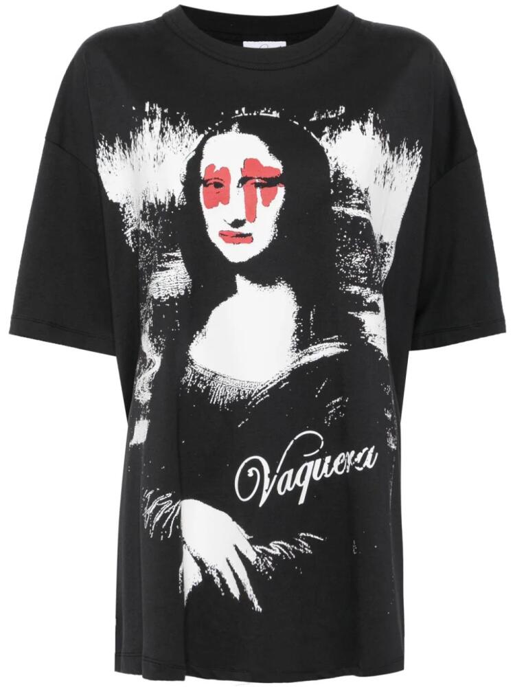 Vaquera graphic-print cotton T-shirt - Black Cover