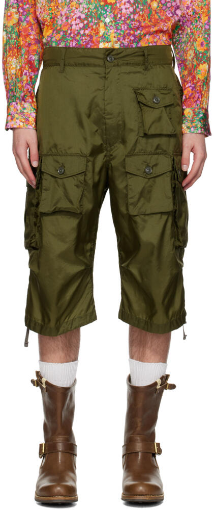 Engineered Garments Green Drawstring Cargo Shorts Cover