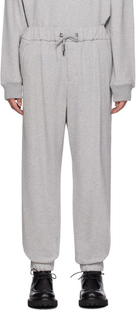 WOOYOUNGMI Gray Drawstring Sweatpants Cover