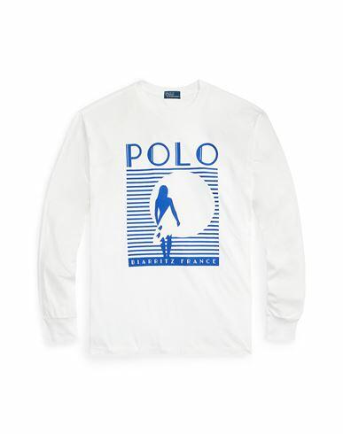 Polo Ralph Lauren Graphic Logo Long-sleeve Tee Woman T-shirt White Cotton Cover