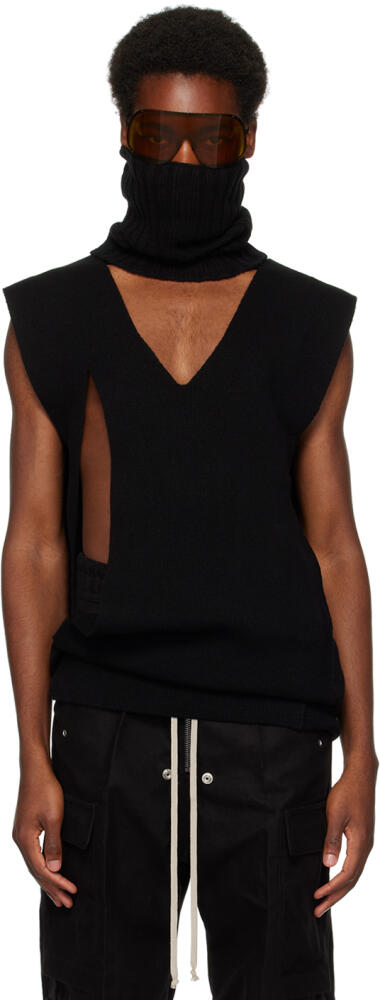 Rick Owens Black V-Neck Vest Cover