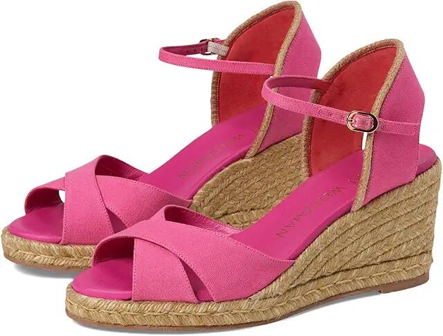 Stuart Weitzman Mirela II Espadrille Wedge (Fuchsia/Natural) Women's Shoes Cover