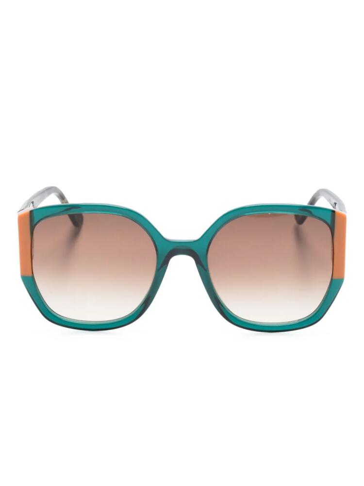 Face À Face Sunset 1 round-frame sunglasses - Green Cover