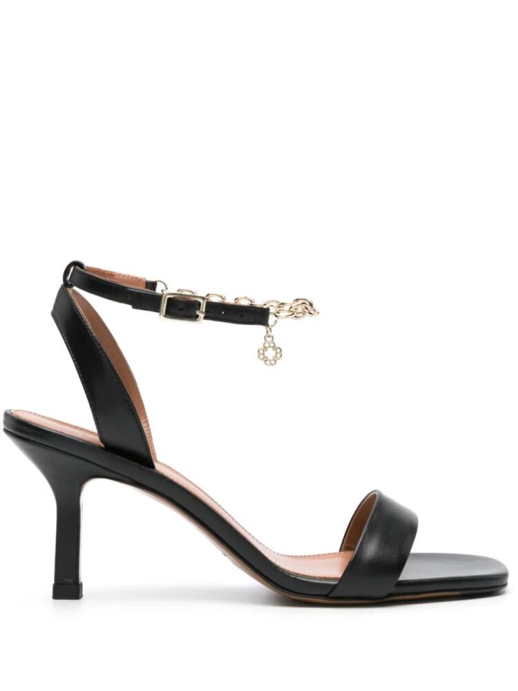 Maje chain-link leather sandals - Black Cover