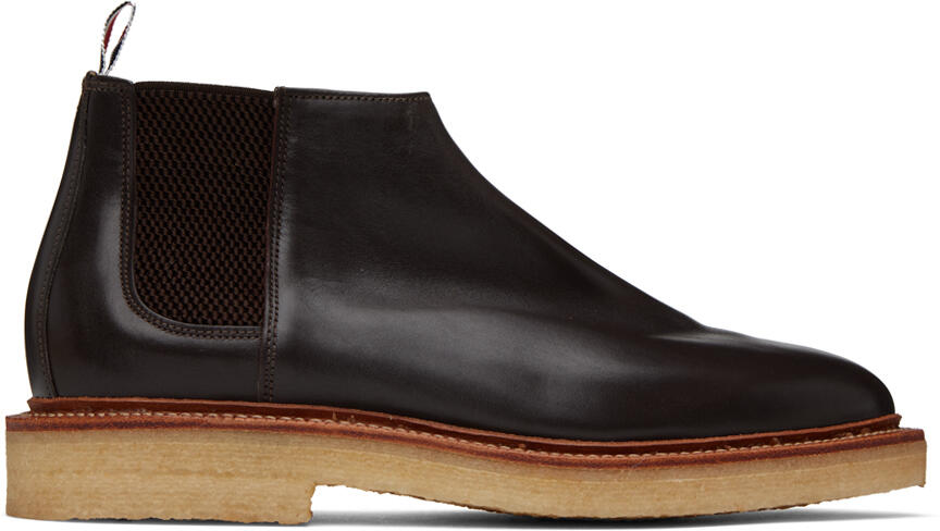 Thom Browne Brown Loop Chelsea Boots Cover