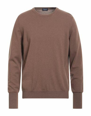 Drumohr Man Sweater Brown Cashmere Cover