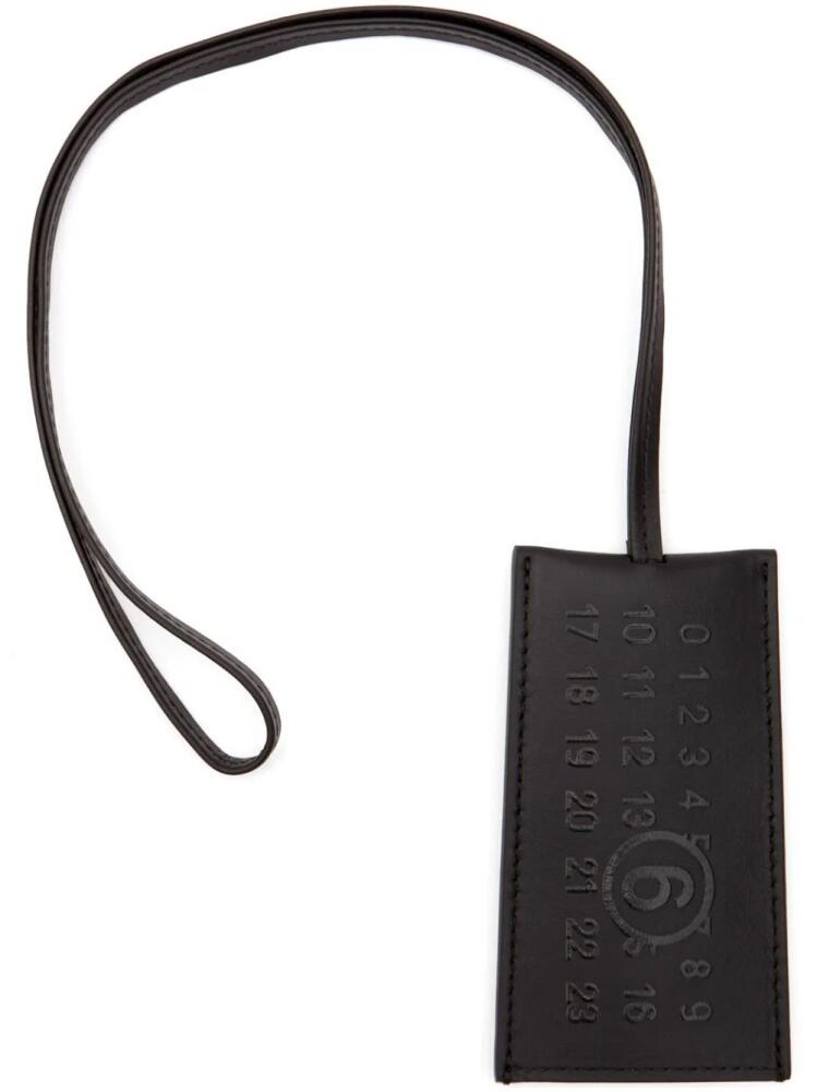 MM6 Maison Margiela Numeric logo-embossed keyring - Black Cover