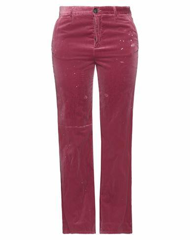 Dsquared2 Woman Pants Magenta Cotton, Metallic fiber Cover