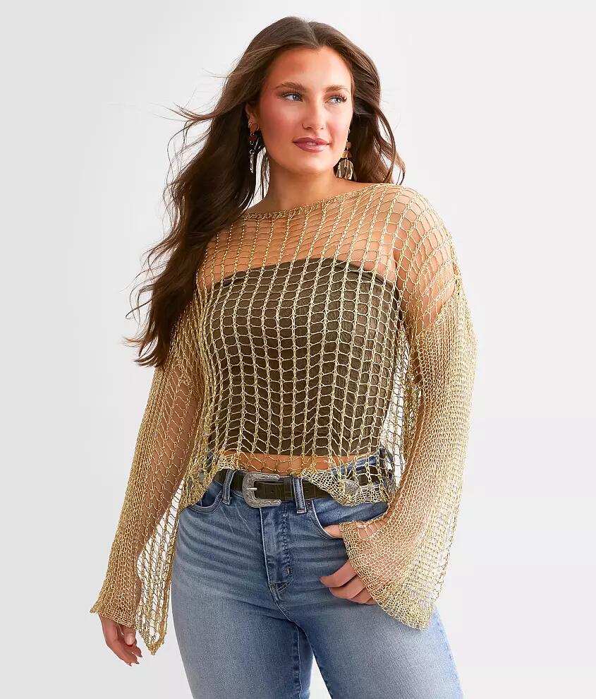 Hyfve Metallic Open Stitch Sweater Cover