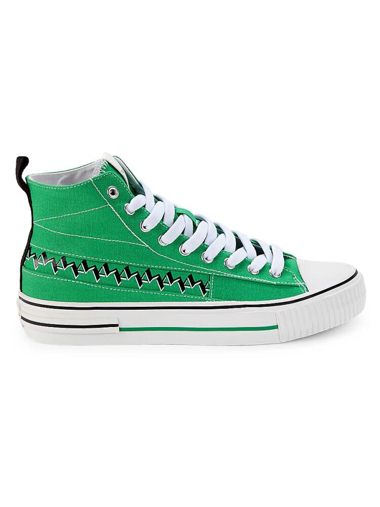 Karl Lagerfeld Paris Men's Logo High Top Sneakers - Green Cover