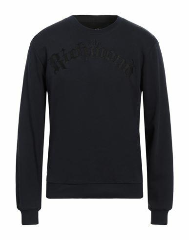 John Richmond Man Sweatshirt Navy blue Cotton, Polyester Cover