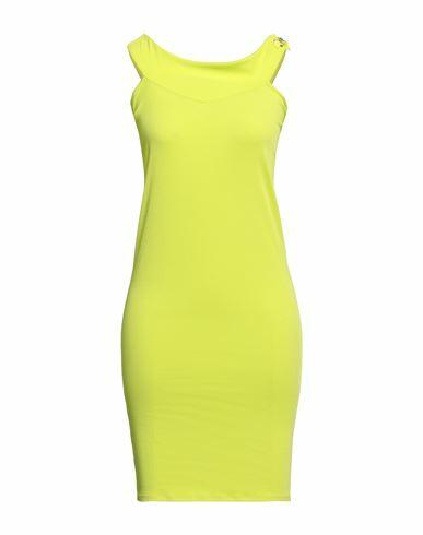 Imperial Woman Mini dress Acid green Polyester, Elastane Cover