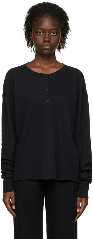 ÉTERNE Black Thermal Henley Cover