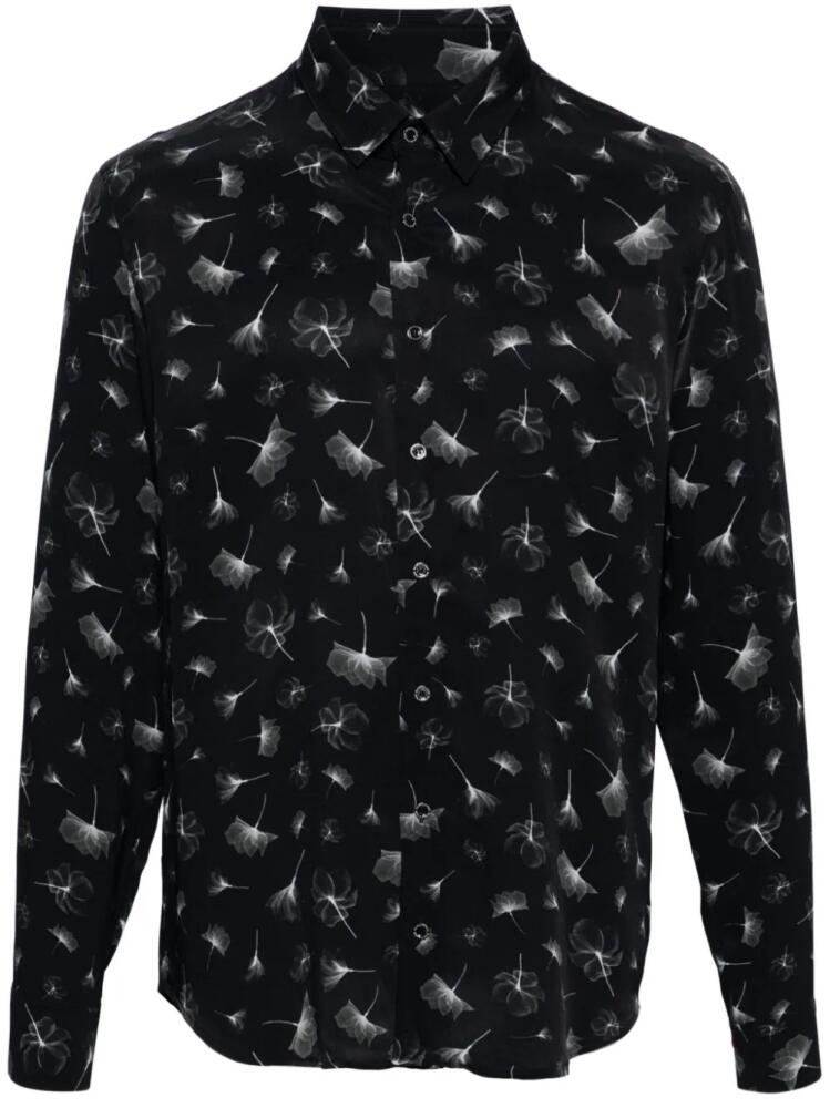 Patrizia Pepe floral-print twill shirt - Black Cover