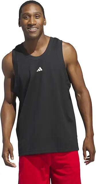 adidas Basketball Legends Tank Top (Black/White) Men's Clothing Cover