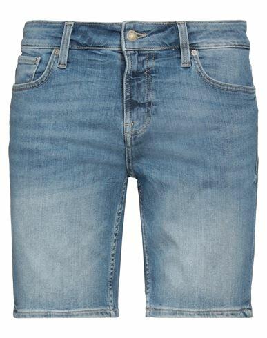 Guess Man Denim shorts Blue Cotton, Elastomultiester, Elastane Cover