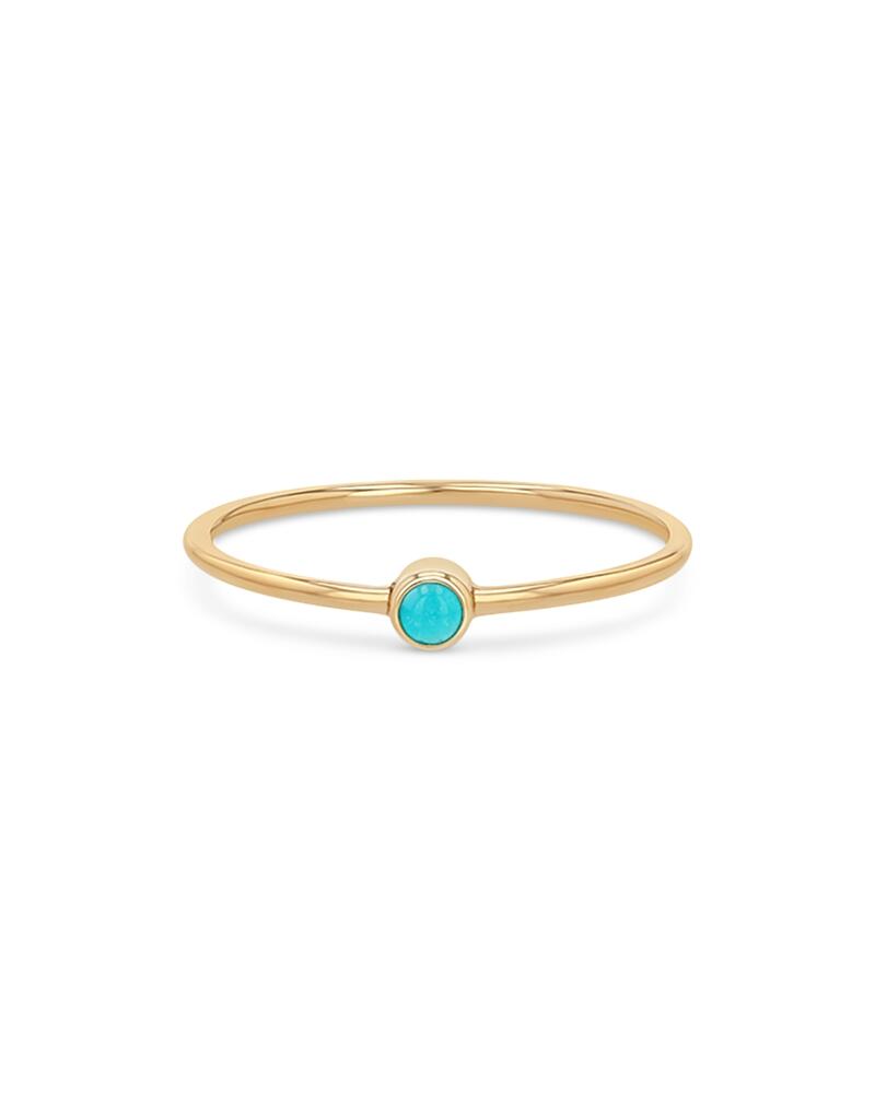 Zoe Chicco 14K Yellow Gold Turquoise Gemstones Turquoise Bezel Ring Cover