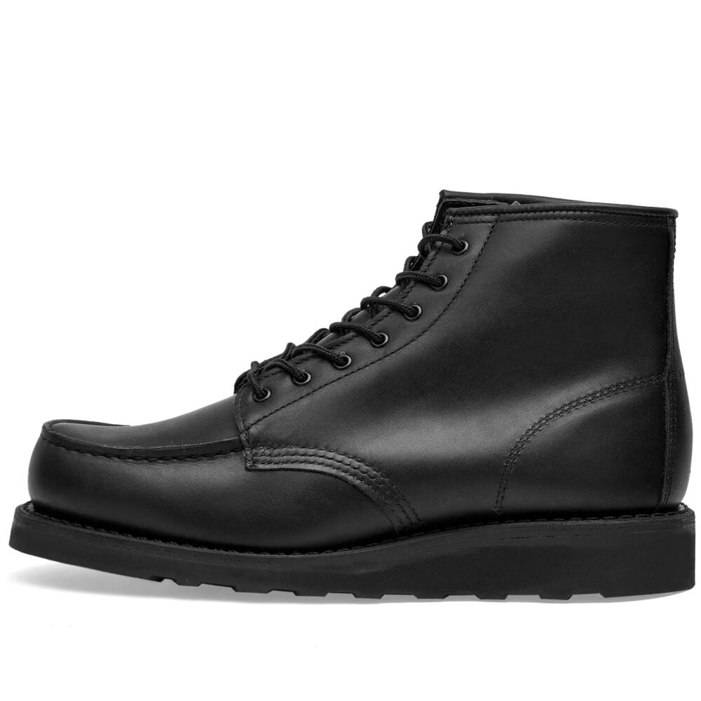 Red Wing Women's 3380 Heritage 6" Moc Toe Boot in All Black Boundary Cover