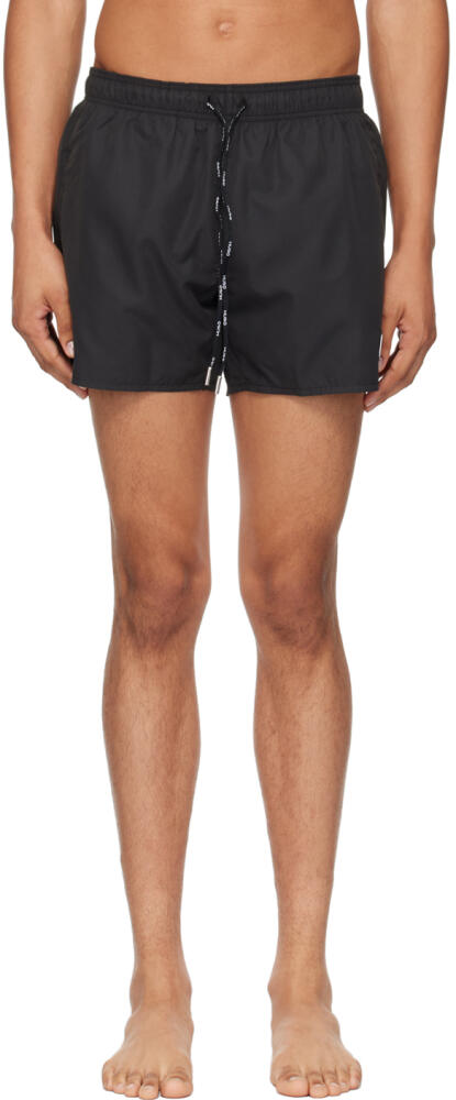 Hugo Black Logo Patch Swim Shorts Cover