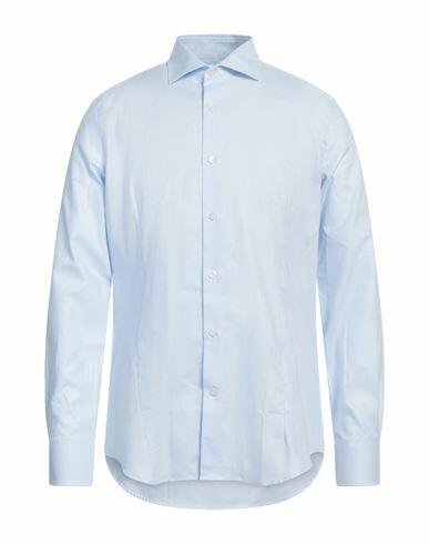 Bagutta Man Shirt Sky blue Cotton Cover