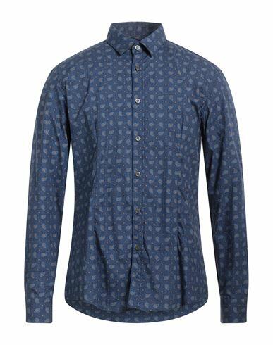 Daniele Alessandrini Man Shirt Blue Size 15 ¾ Cotton Cover