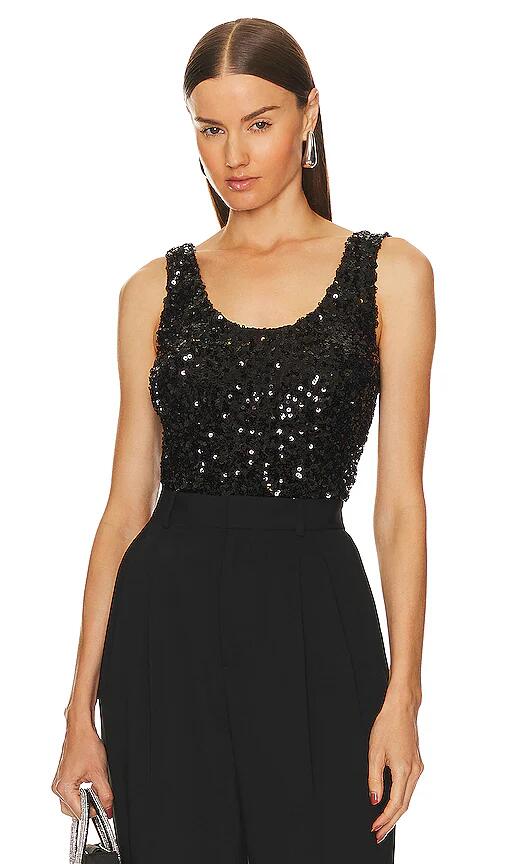 Rue Sophie Rael Sequins Tank in Black Cover