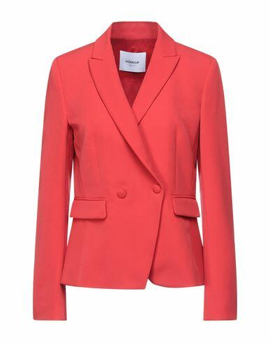 Dondup Woman Blazer Red Polyester, Elastane Cover