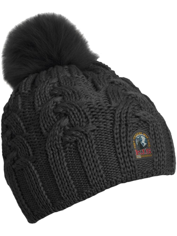 Parajumpers cable-knit beanie hat - Black Cover