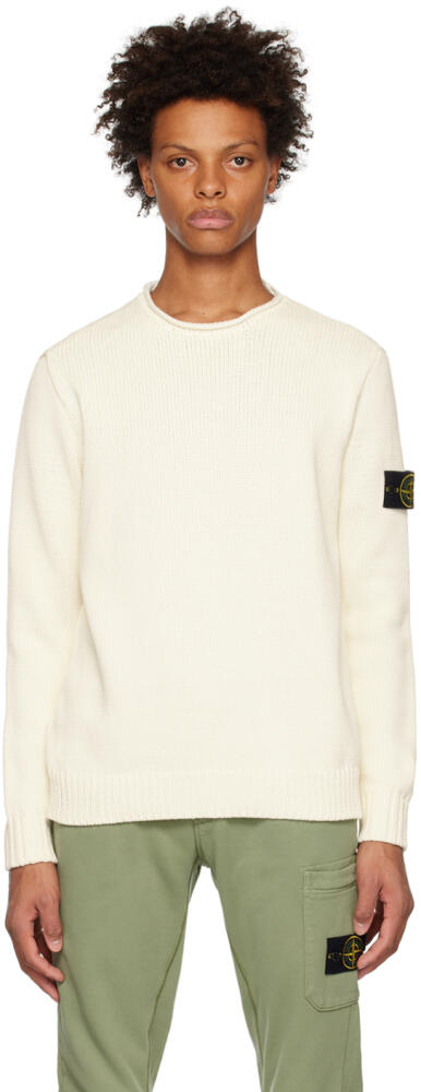 Stone Island Off-White Crewneck Sweater Cover