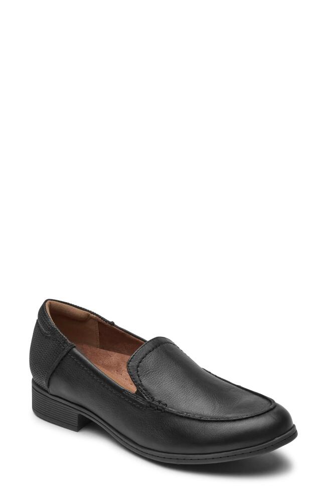 Rockport Cobb Hill Crosbie Moc Toe Loafer in Black Leather Cover