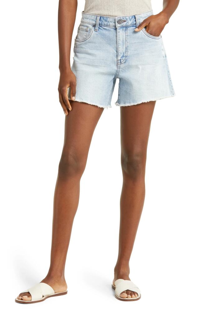 KUT from the Kloth Jane Fray Hem High Waist Denim Shorts in Full Cover