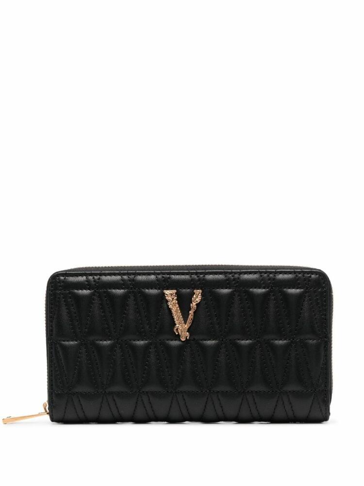 Versace Virtus leather wallet - Black Cover