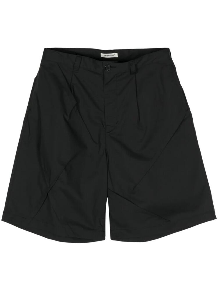 Undercover dart-detail wide-leg shorts - Black Cover