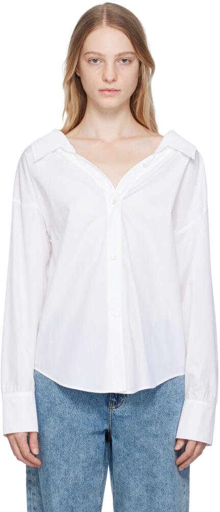 Moschino Jeans White Button-Down Shirt Cover