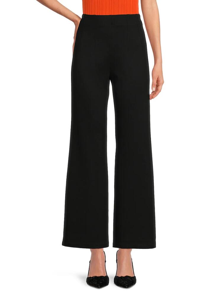 T Tahari Women's High Waist Wide Leg Pants - Black Cover