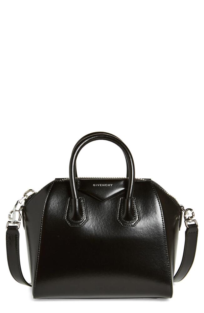 Givenchy Mini Antigona Leather Satchel in Black Cover