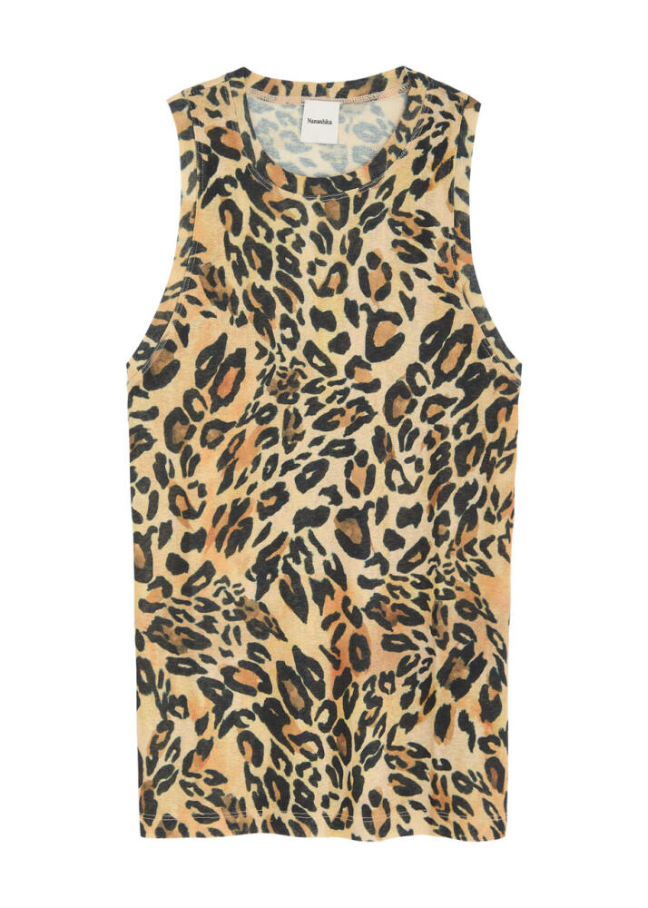 Nanushka Anneke Leopard-print Jersey-mesh Tank Cover