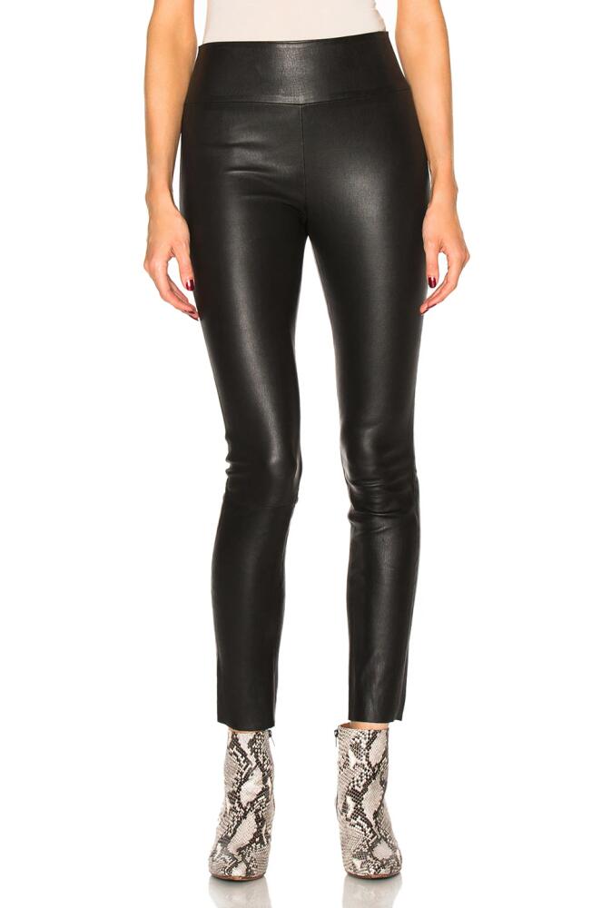 SPRWMN High Waist Leather Ankle Leggings in Black Cover