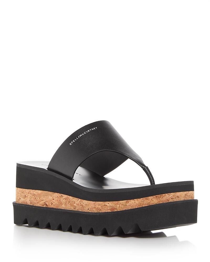 Stella McCartney Women's Sneak Elyse Platform Wedge Thong Sandals Cover