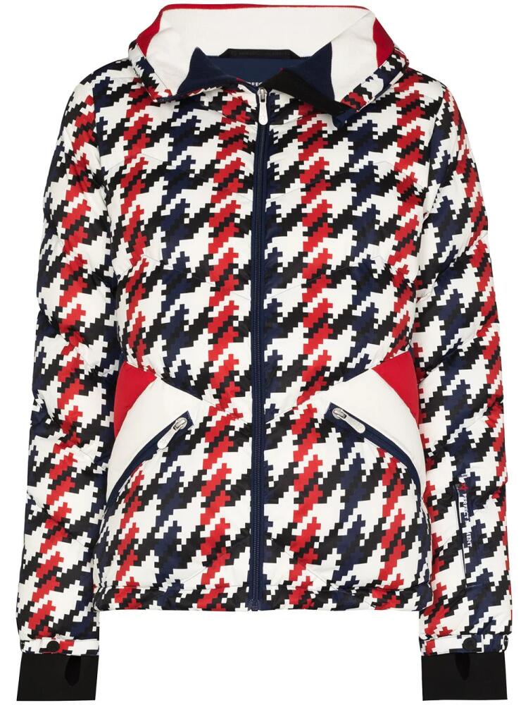 Perfect Moment Apres Duvet houndstooth puffer jacket - White Cover