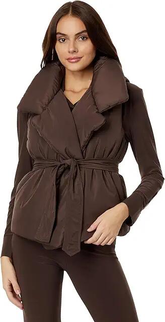 Norma Kamali Sleeveless Sleeping Bag Vest (Chocolate) Women's Vest Cover