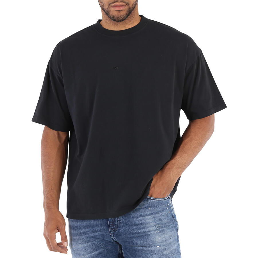 424 Mens Oversized Cotton Logo T-Shirt Cover