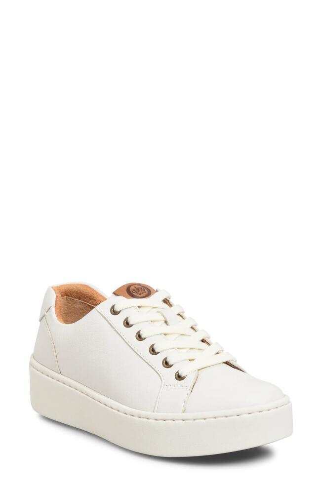 Børn Mira Platform Sneaker in White Leather Cover