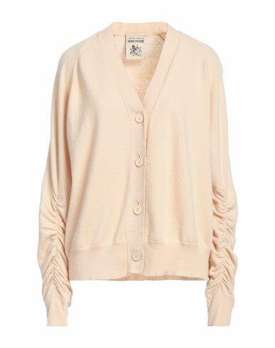 Semicouture Woman Cardigan Beige Virgin Wool, Cashmere Cover