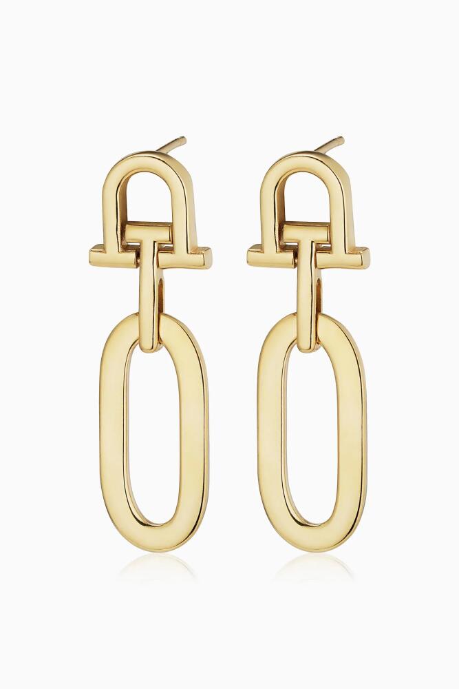 Oradina 14K Yellow Gold Maison Drop Earrings Cover