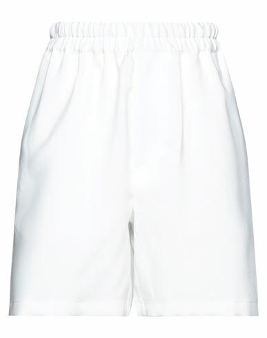 Roberto Cavalli Woman Shorts & Bermuda Shorts White Polyester, Cotton Cover