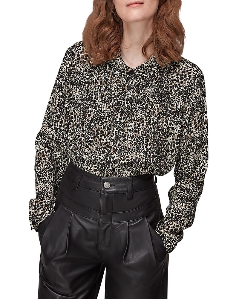 Whistles Micro Animal Print Shirt Cover